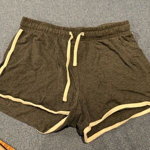 Streetwear Society Black and Cream Athletic Shorts